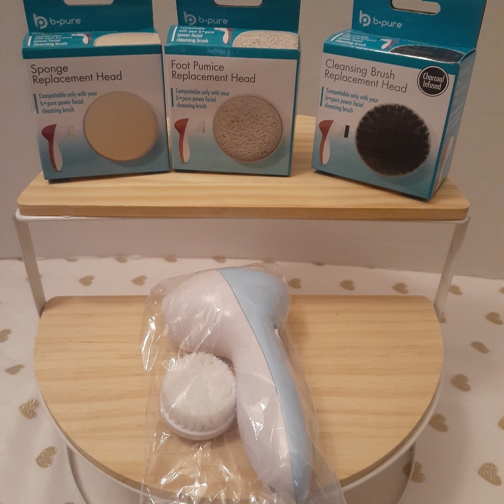 🎉2xHP🎉 ✂️3/$15 *NIP* b•pure Power Facial Cleansing Brush Set